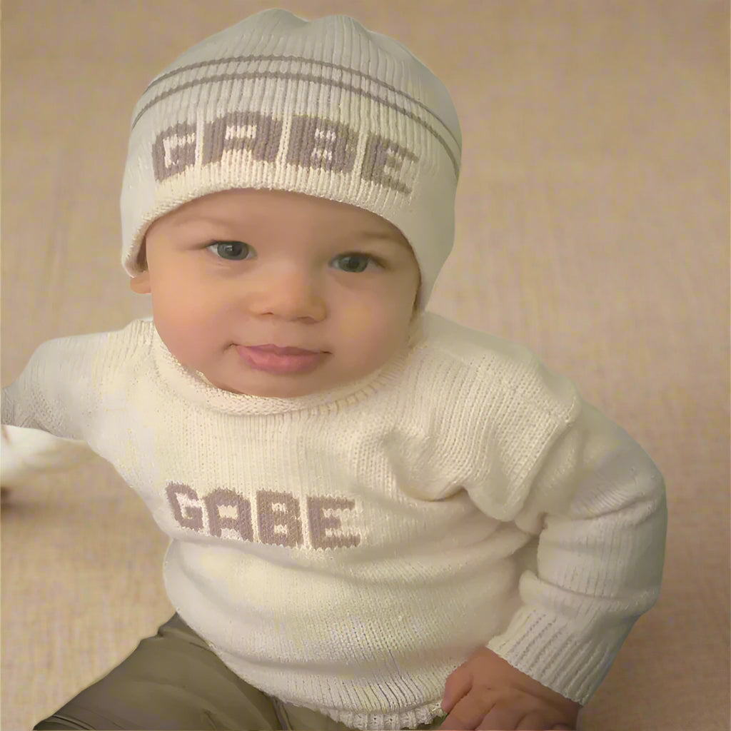 Classic Ribbed Name Pullover – Personalized Baby Name sweater