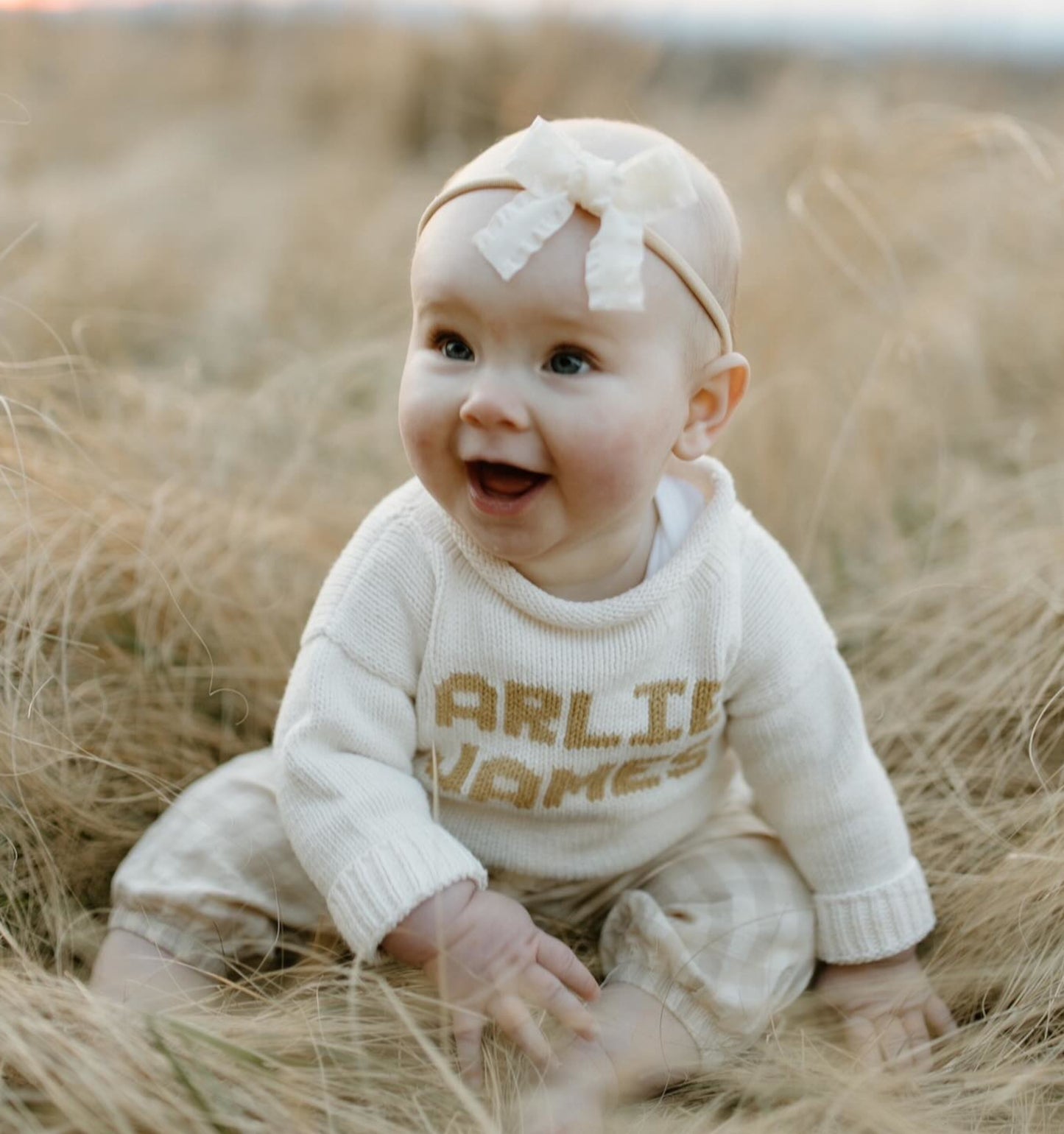 Classic Ribbed Name Pullover – Personalized Baby Name sweater