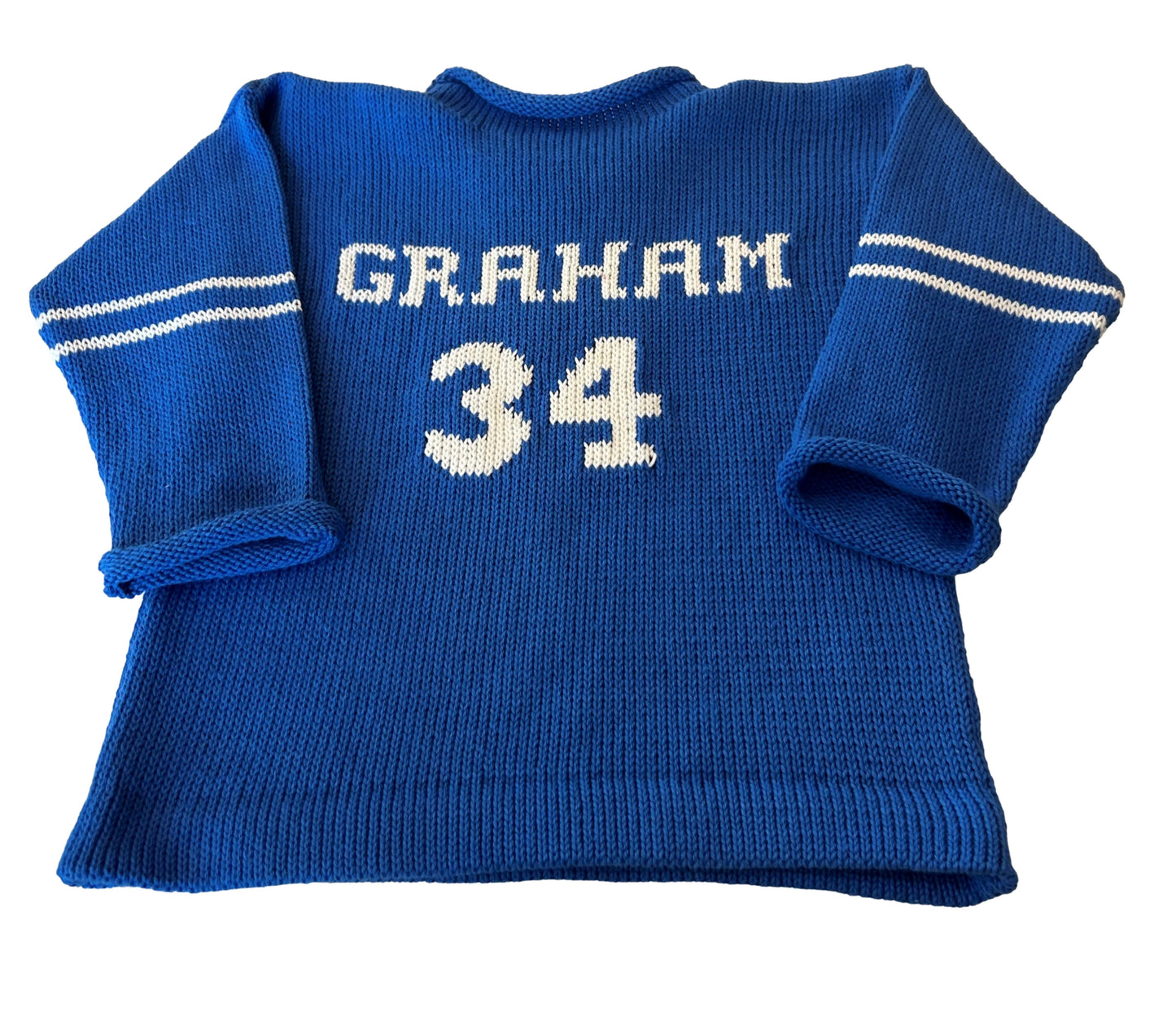 Personalize your sweater with name and number