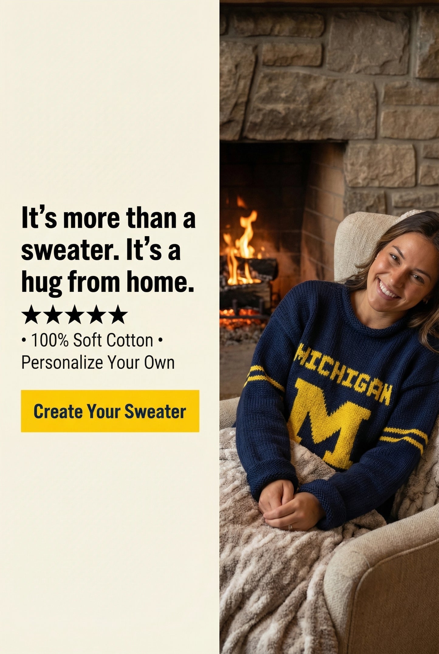 University of Michigan Adult Alumni Sweater
