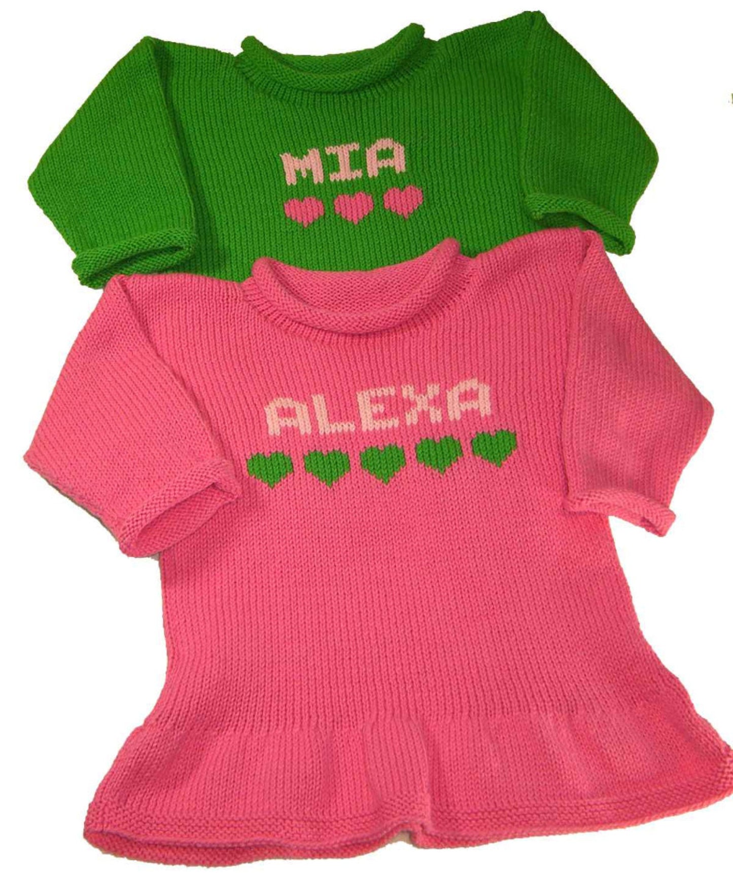 Personalized Ruffled Tunic - Custom Knits for Baby