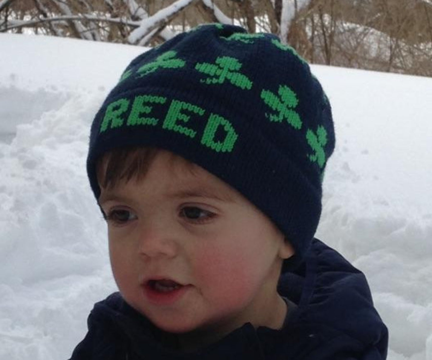 Personalized St. Patricks Day Shamrock Hat - Custom Knits for Baby