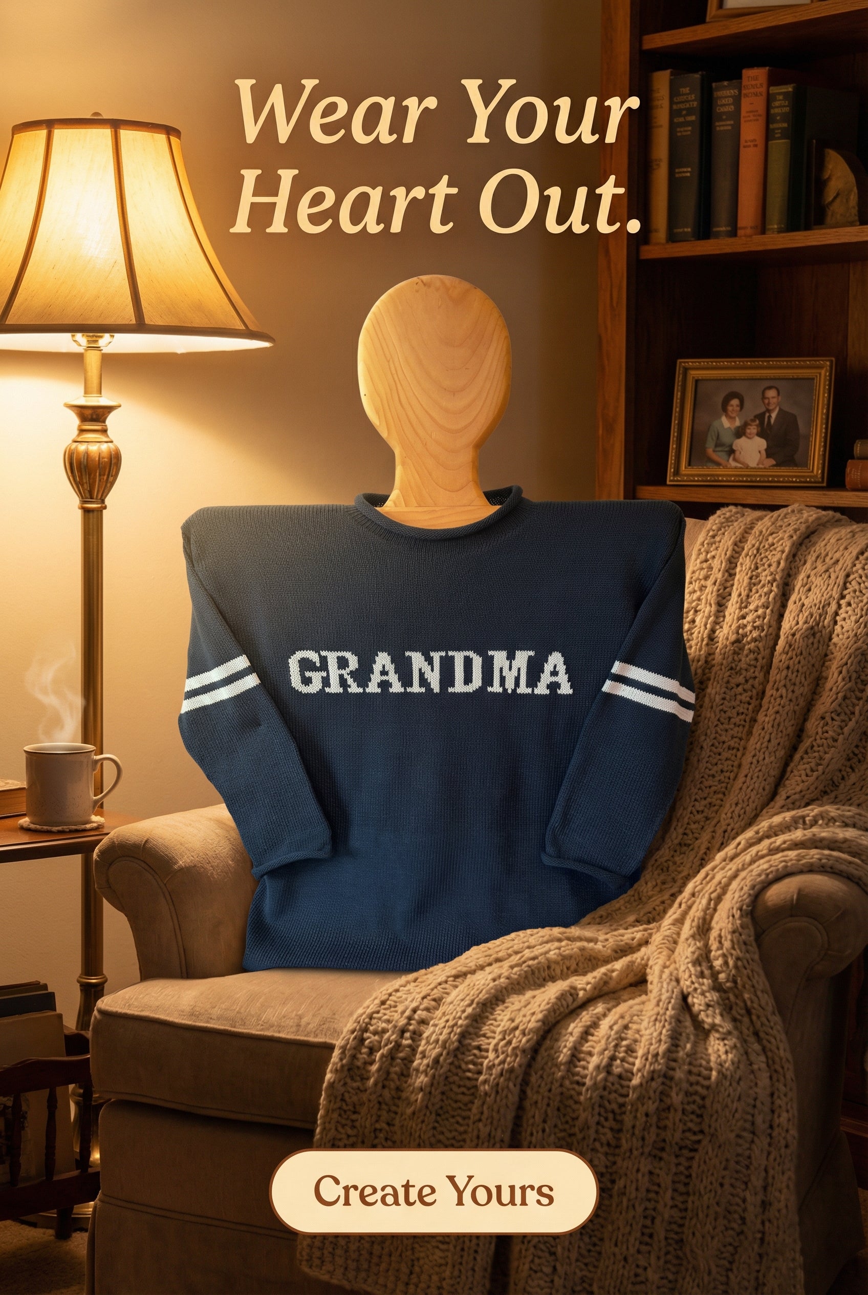 Whatever You Would Like to Say! Adult Cotton Sweater - Custom Knits for Baby