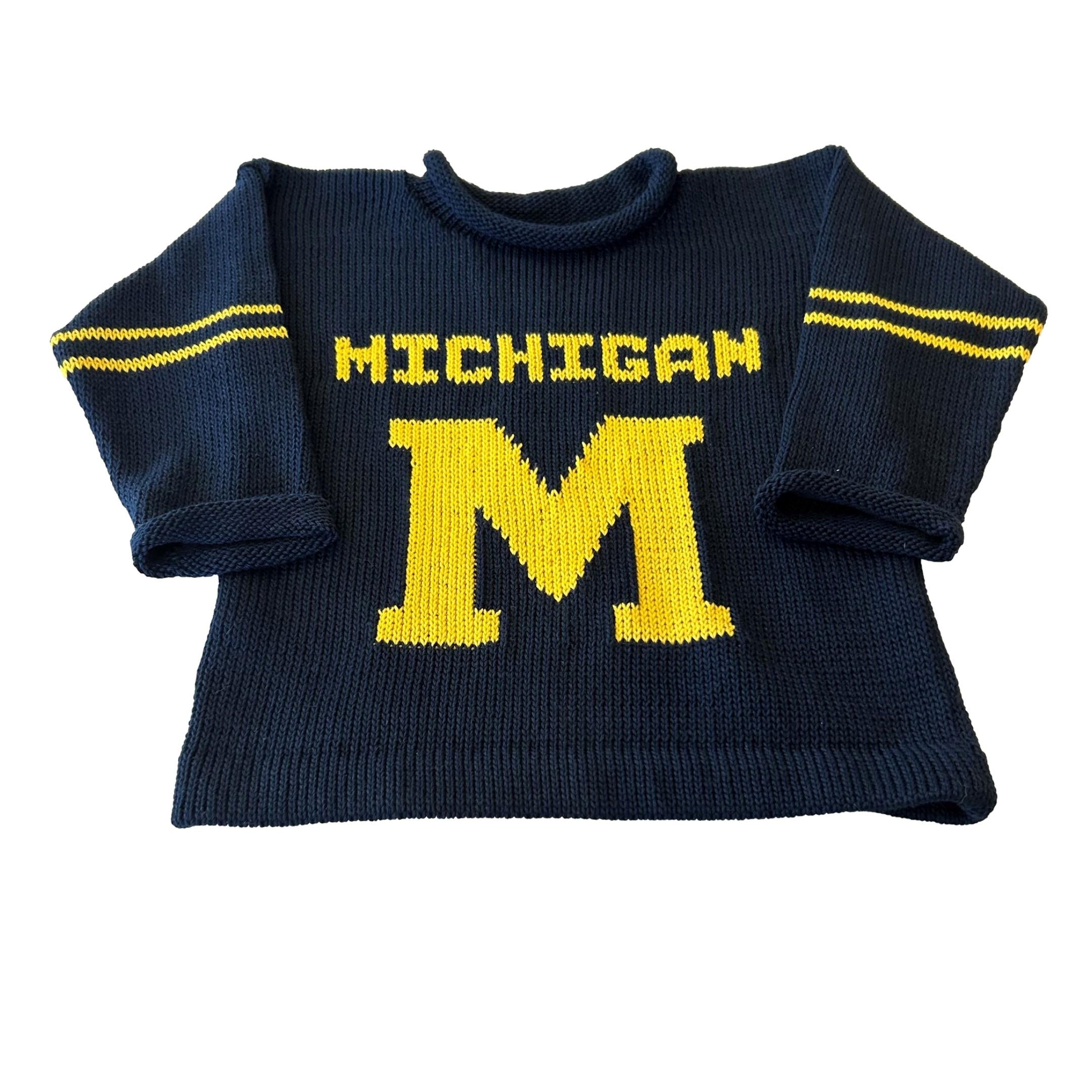 Custom Knit University of Michigan Alumni Sweater for Adults