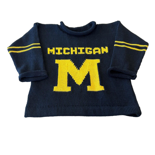 Custom Knit University of Michigan Alumni Sweater for Adults