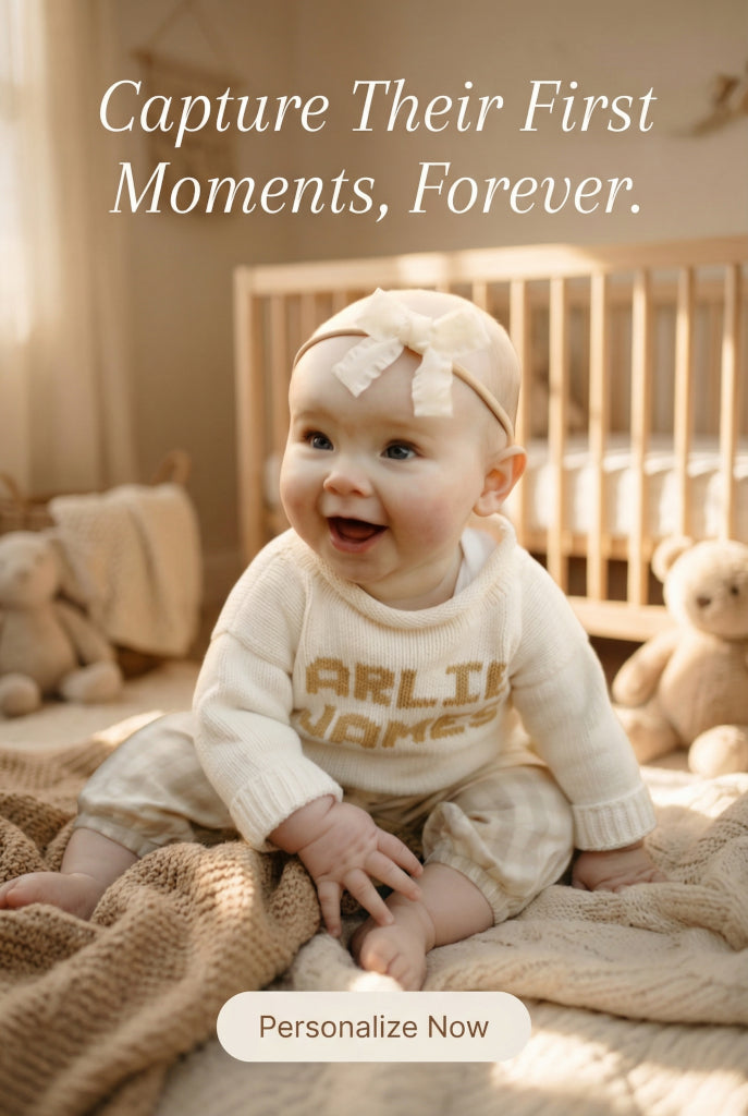 Classic Ribbed Name Pullover – Personalized Baby Name sweater