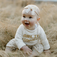 Classic Ribbed Name Pullover – Personalized Baby Name sweater