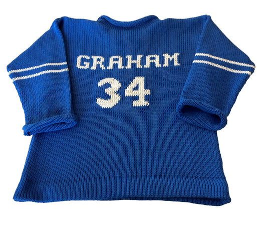 Personalize  your sweater with name and number
