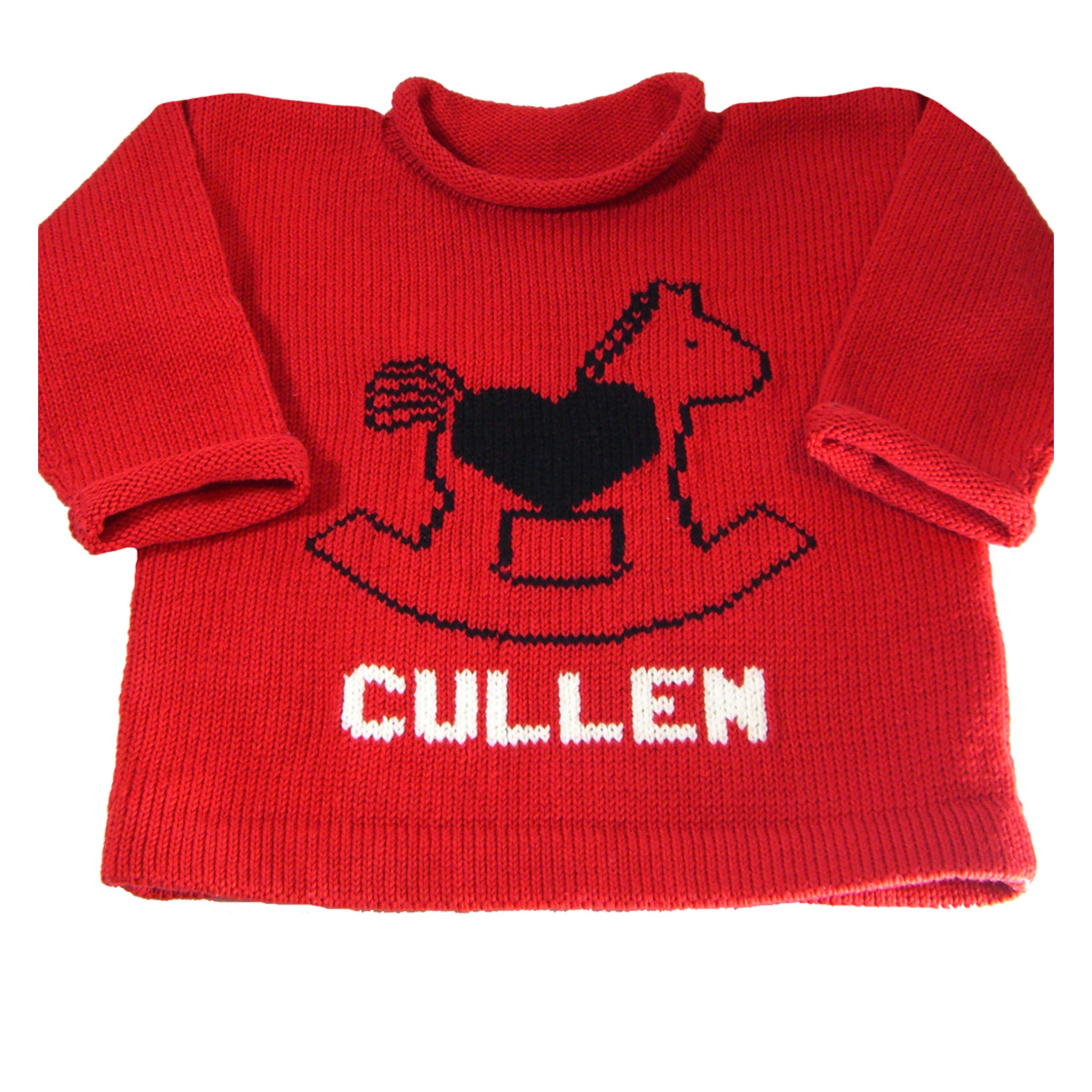 Personalized Rocking Horse Sweater For Baby - Custom Knits for Baby