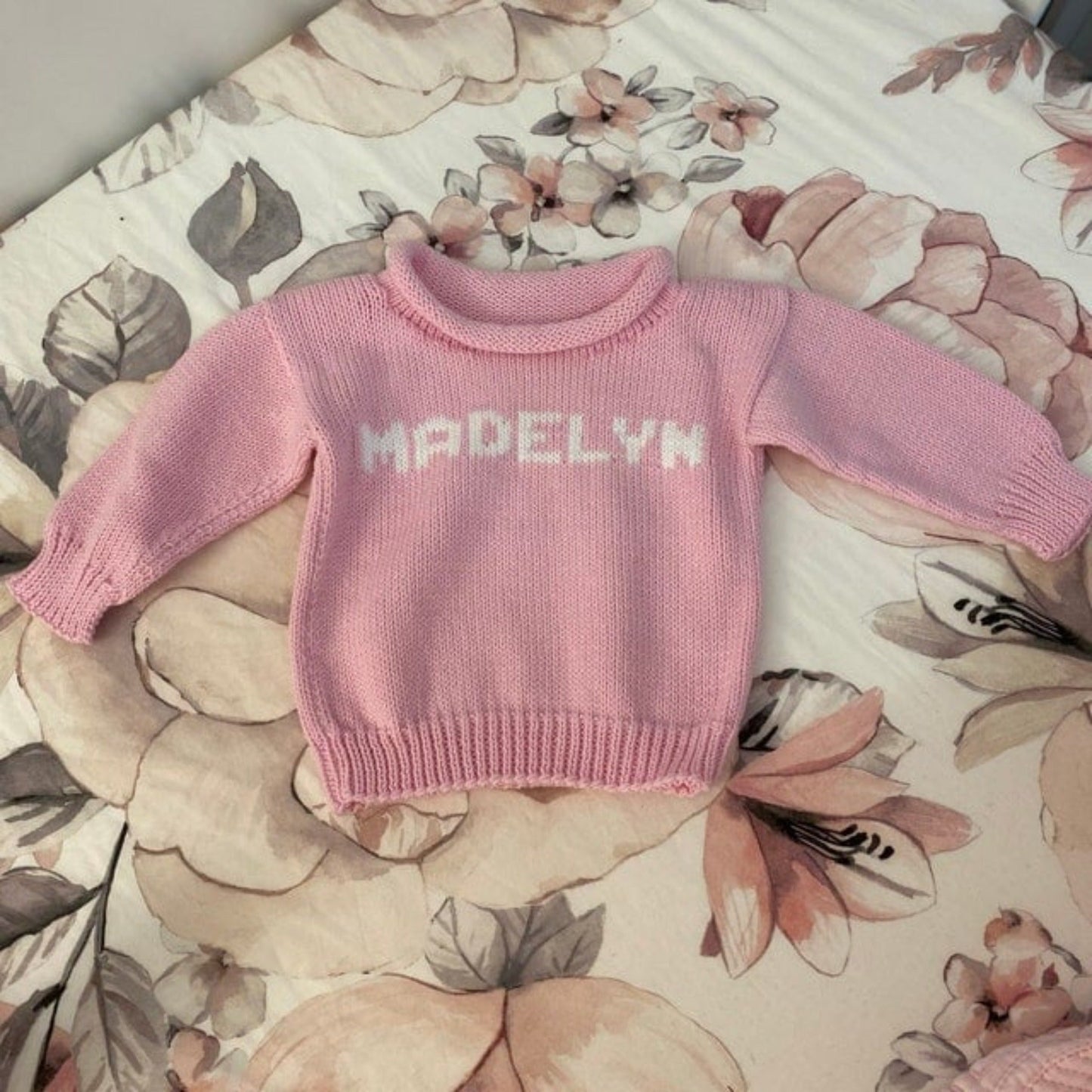 Classic Ribbed Name Pullover - Custom Knits for Baby