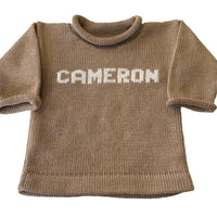 classic baby name sweater
