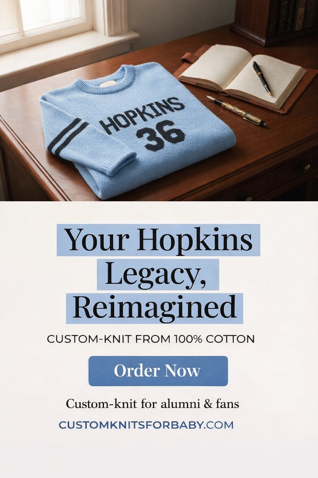 Hopkins Alumni Sweater for Adults