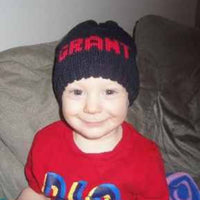 Solid Color Baby Beanie With Name - Custom Knits for Baby