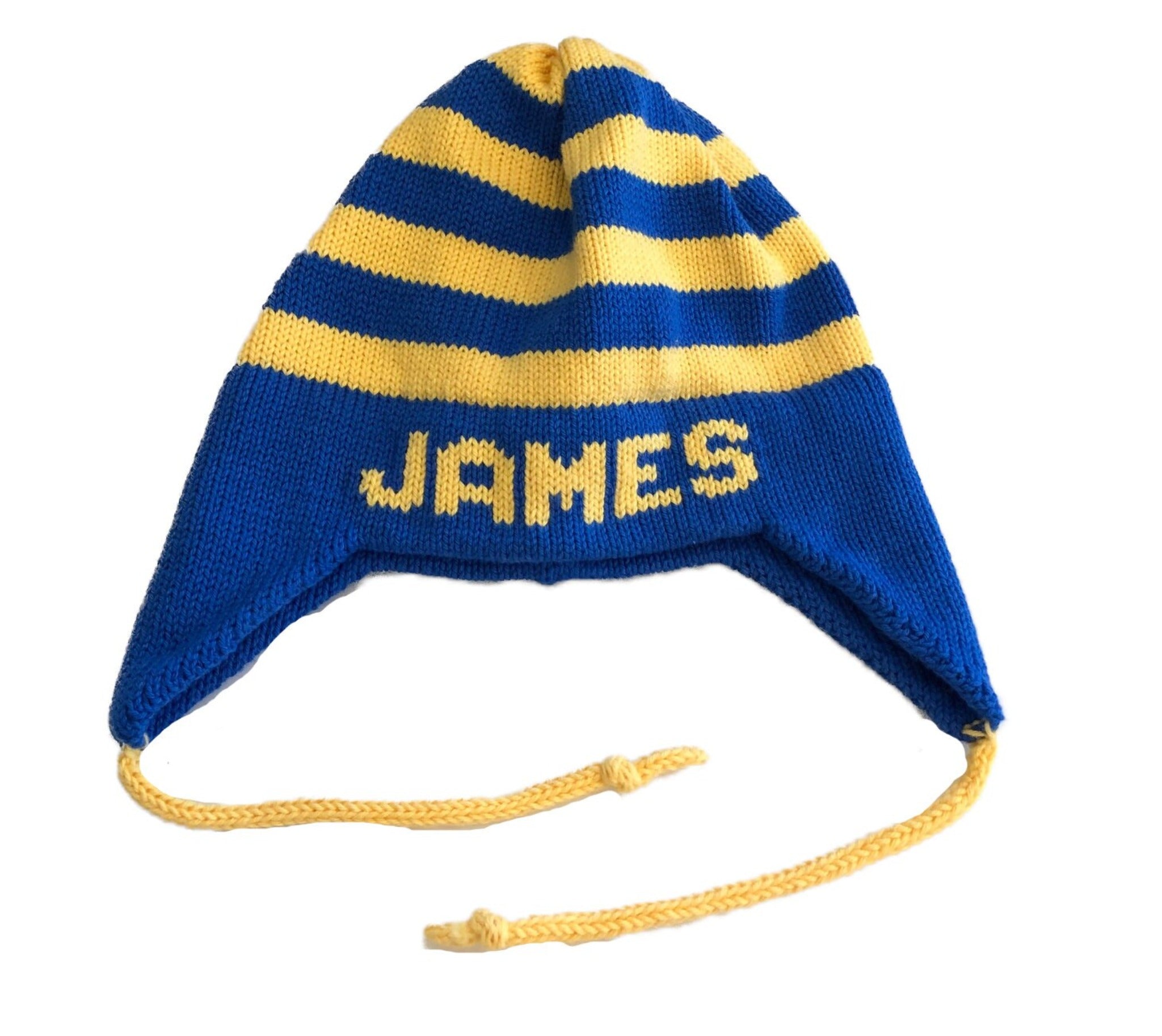 Striped Earflap Hat - Custom Knits for Baby