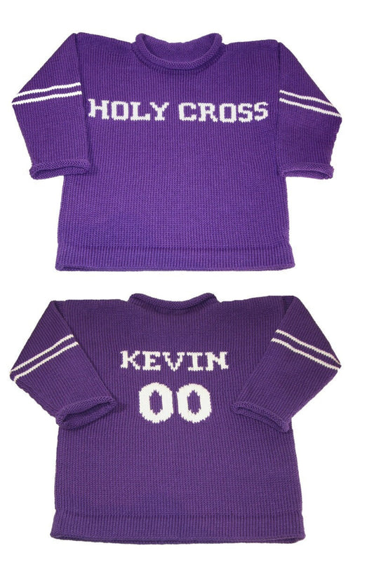 Personalized Holy Cross Alumni Sweater - Custom Knits for Baby