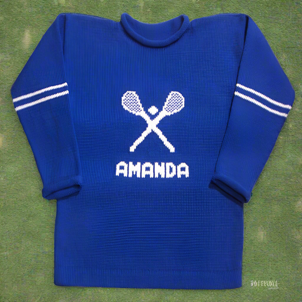 West Point Lacrosse Team Spirit Sweater - Custom Knit Fan Apparel