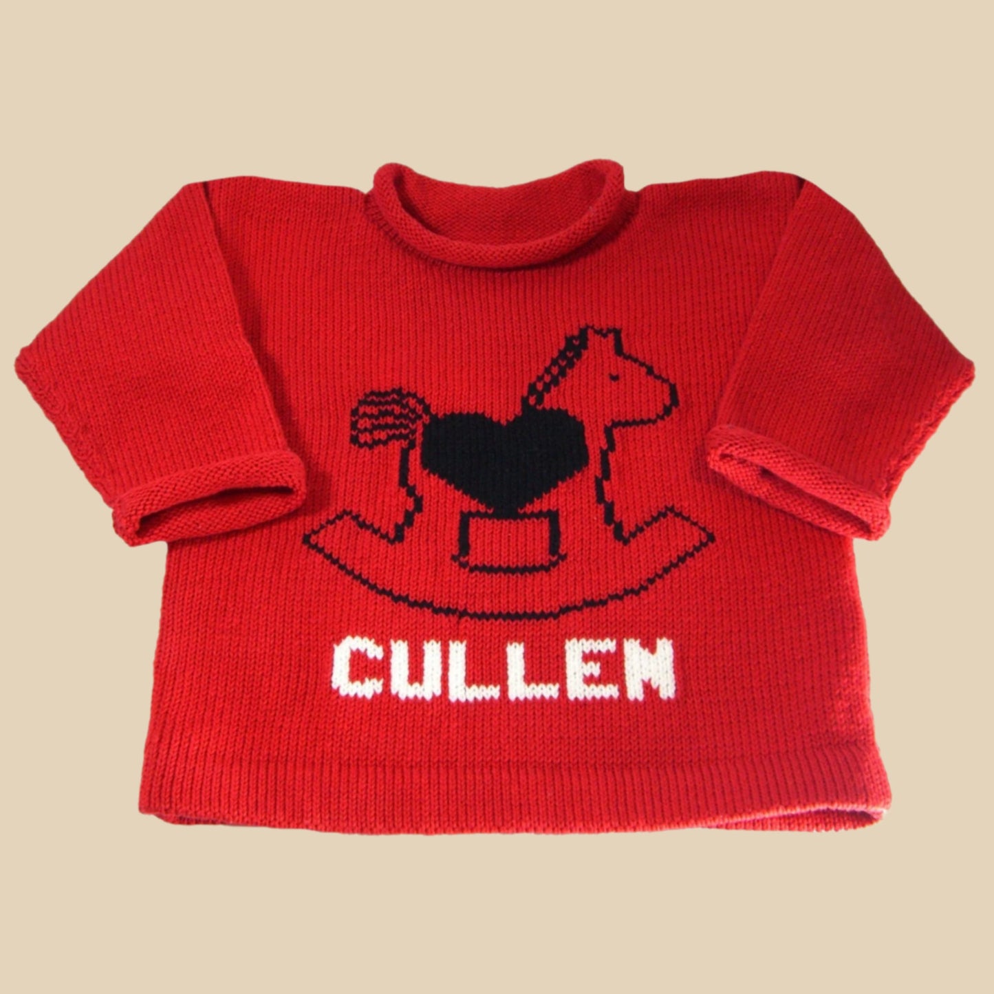 Personalized Rocking Horse Sweater For Baby - Custom Knits for Baby