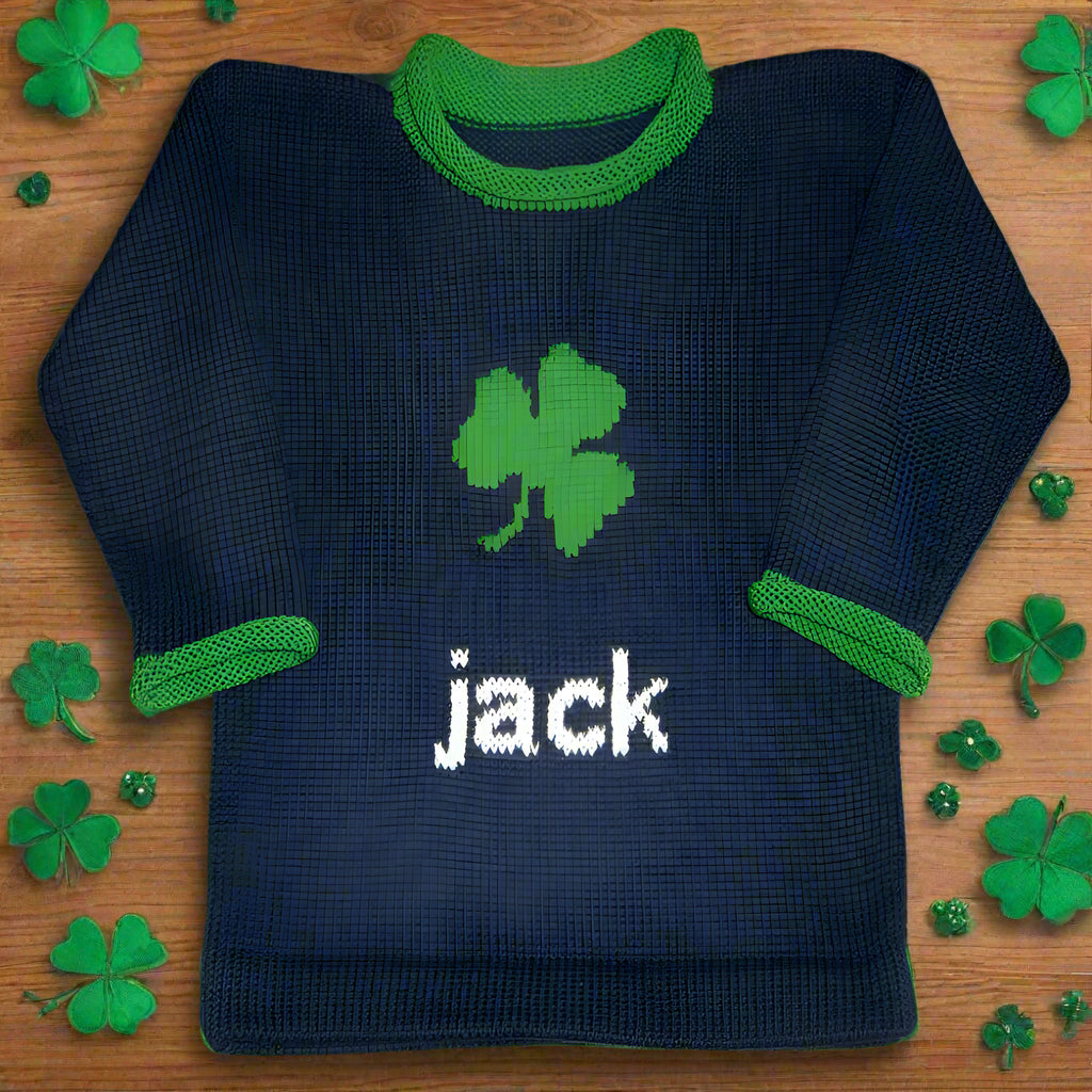 Personalized St. Patrick's Day Sweater - Custom Knits for Baby