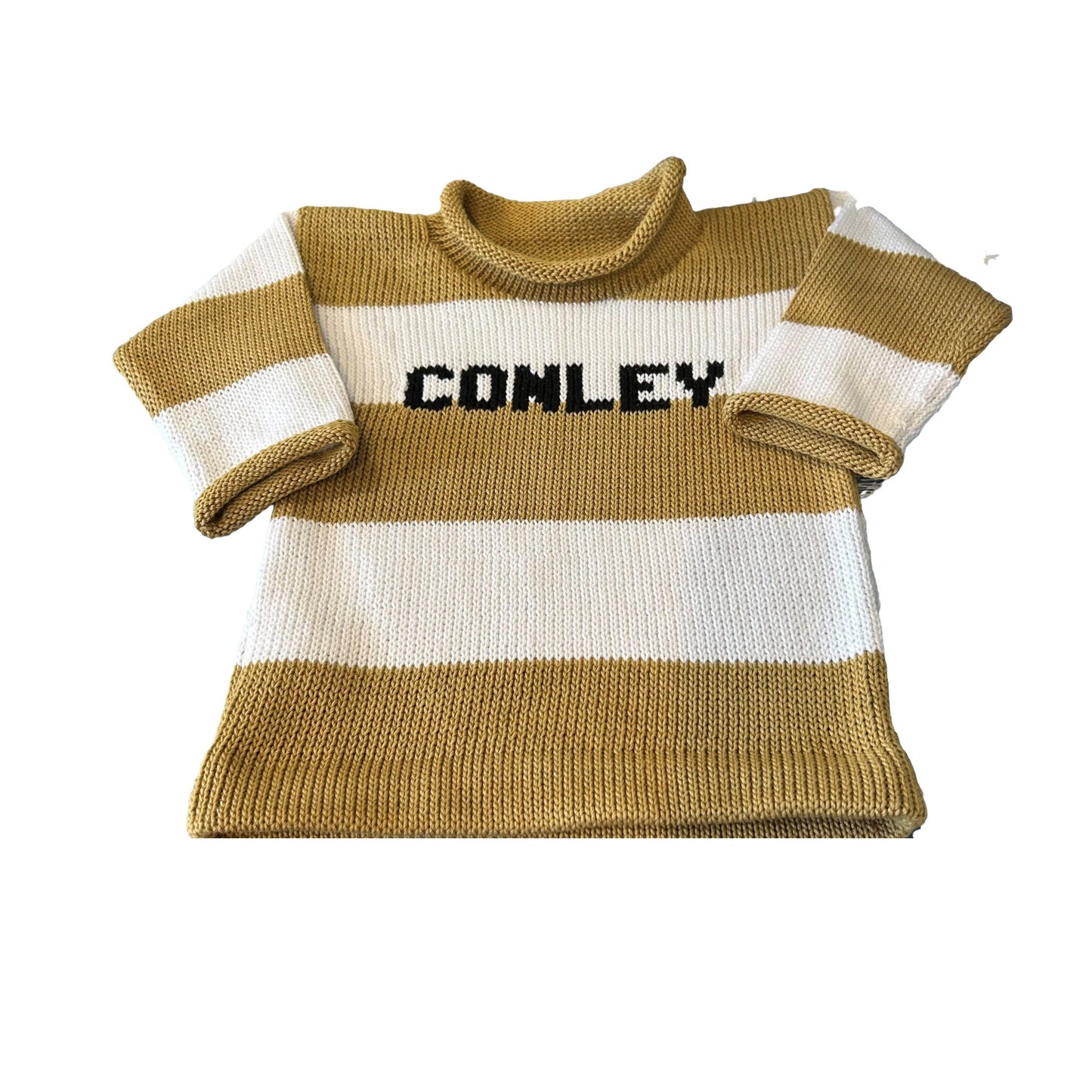 Rugby Striped Name Sweater - Custom Knits for Baby
