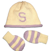 Personalized Hat and Mitten Set for Baby - Custom Knits for Baby