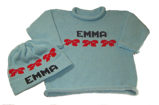 Personalized Name Sweater for Little Girls - Custom Knits for Baby