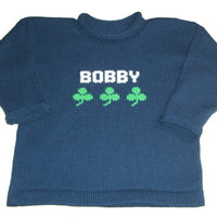 Personalized Name Hat with Shamrocks or Footballs - Custom Knits for Baby