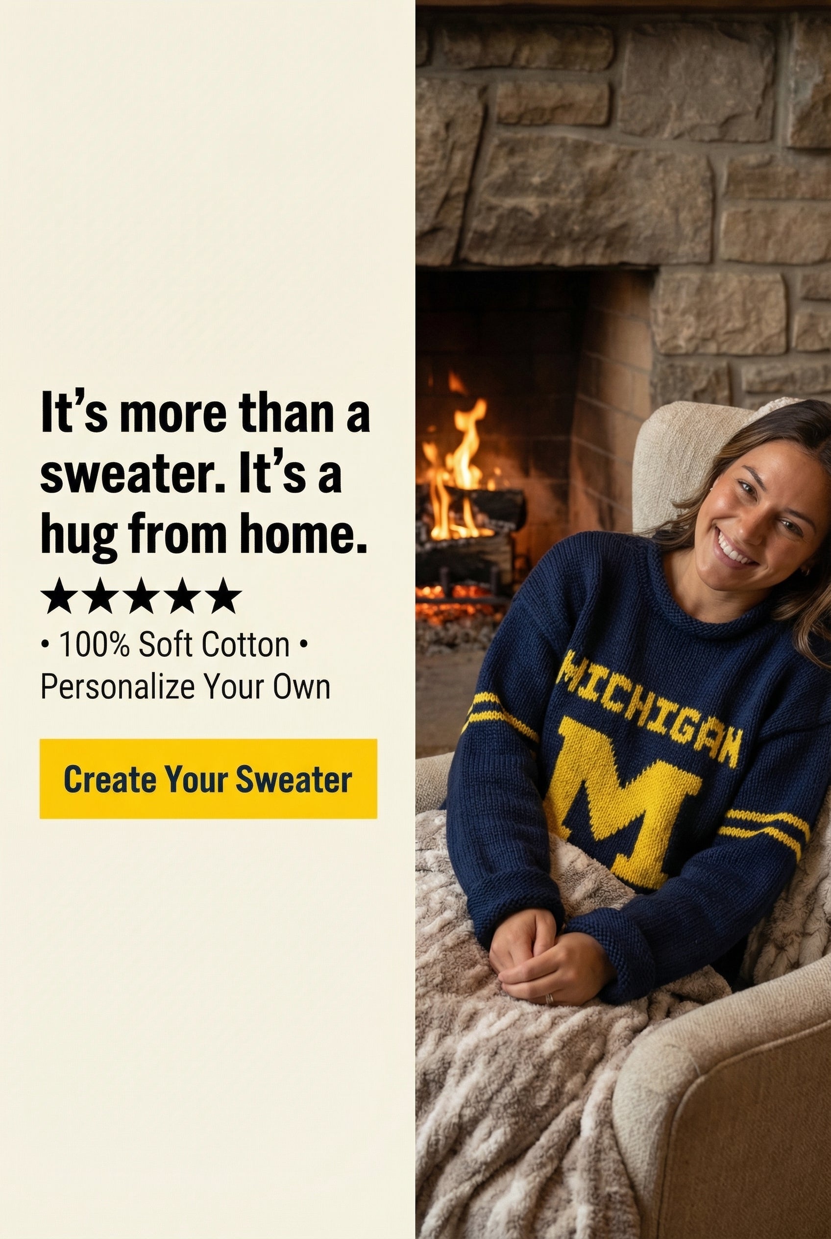 University of Michigan Adult Alumni Sweater
