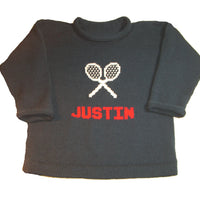 Personalized Tennis Pullover - Custom Knits for Baby