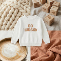 classic personalized baby name sweater