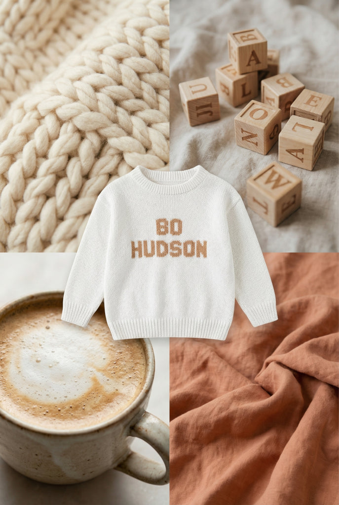 classic personalized baby name sweater